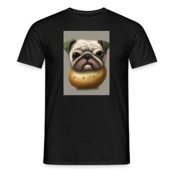 Kartoffel-Hund-Gesicht - Männer T-Shirt - Schwarz - Vorne - AI Model Male 178 light (178cm)