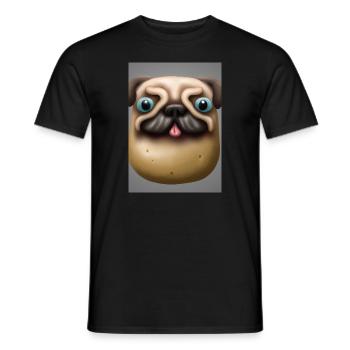 Kartoffel-Hund-Gesicht - Männer T-Shirt - Schwarz - Vorne - AI Model Male 178 light (178cm)