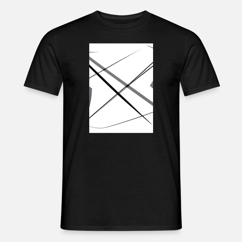 Linien und Punkte - Männer T-Shirt - Schwarz