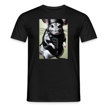 Chinchilla im Ninja-Kostüm - Männer T-Shirt - Schwarz - Vorne - AI Model Male 178 light (178cm)