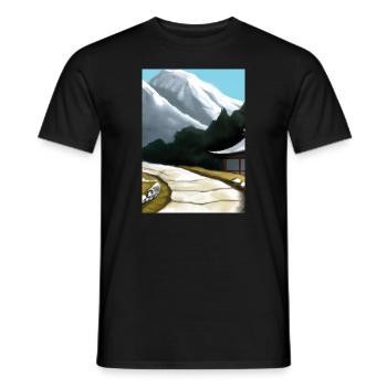 Pfad zu einem Berg - Männer T-Shirt - Schwarz - Vorne - AI Model Male 178 light (178cm)