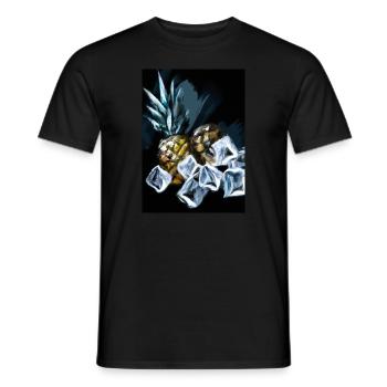 Ananas und Eiswürfel - Männer T-Shirt - Schwarz - Vorne - AI Model Male 178 light (178cm)