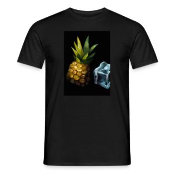 Ananas und Eiswürfel - Männer T-Shirt - Schwarz - Vorne - AI Model Male 178 light (178cm)