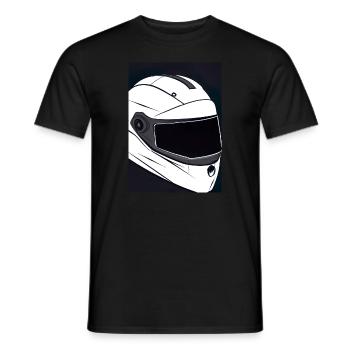 Motorradhelm - Männer T-Shirt - Schwarz - Vorne - AI Model Male 178 light (178cm)
