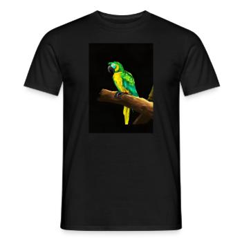 Papagei auf einem Baum - Männer T-Shirt - Schwarz - Vorne - AI Model Male 178 light (178cm)