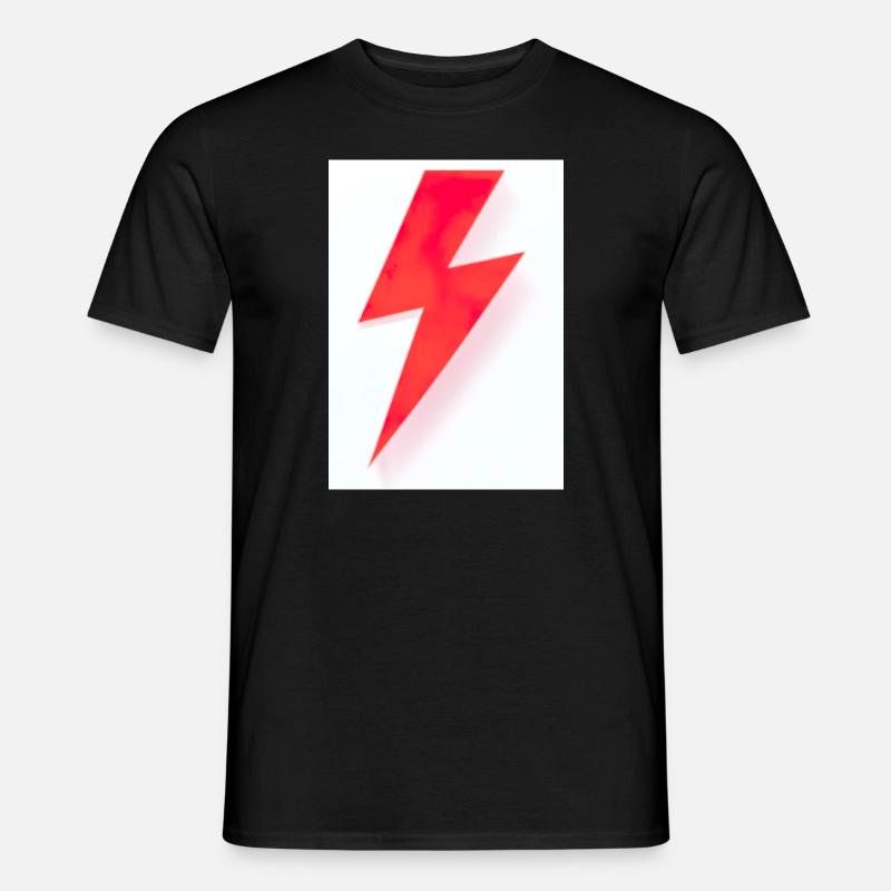 Rote Blitze - Männer T-Shirt - Schwarz
