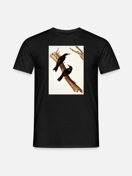 Vögel auf einem Zweig - Männer T-Shirt - Schwarz