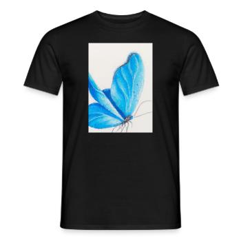 Blauer Schmetterling - Männer T-Shirt - Schwarz - Vorne - AI Model Male 178 light (178cm)
