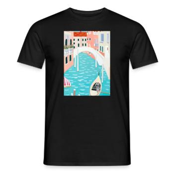 Venedig Italien - Männer T-Shirt - Schwarz - Vorne - AI Model Male 178 light (178cm)