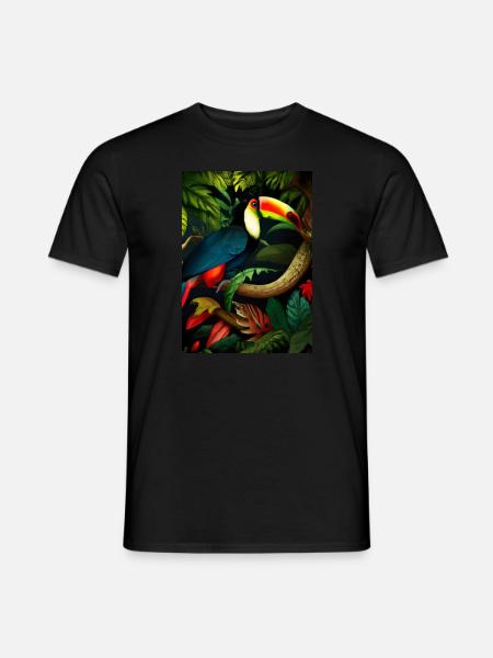 Dschungel-Tukan - Männer T-Shirt - Schwarz