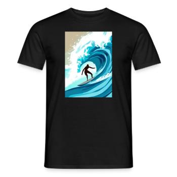 Brandungsrohr - Männer T-Shirt - Schwarz - Vorne - AI Model Male 178 light (178cm)