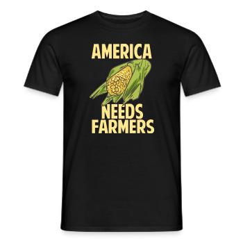 Amerika braucht Landwirte - Männer T-Shirt - Schwarz - Vorne - AI Model Male 178 light (178cm)