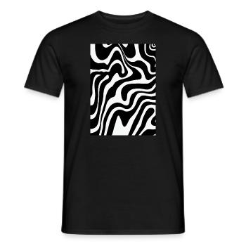 Abstrakte Flüssigkeitswirbel - Männer T-Shirt - Schwarz - Vorne - AI Model Male 178 light (178cm)