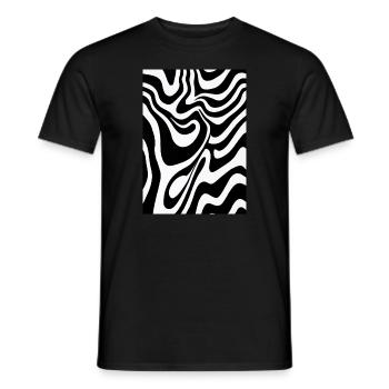 Abstrakte Flüssigkeitswirbel - Männer T-Shirt - Schwarz - Vorne - AI Model Male 178 light (178cm)