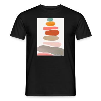 Ausgleichende Steine - Männer T-Shirt - Schwarz - Vorne - AI Model Male 178 light (178cm)