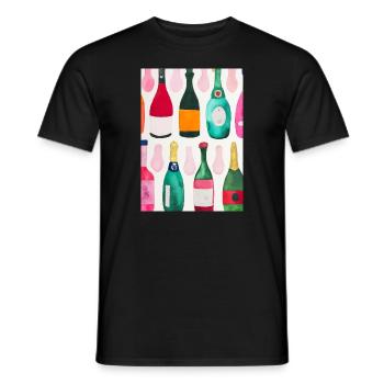 Flaschen-Muster-Malerei - Männer T-Shirt - Schwarz - Vorne - AI Model Male 178 light (178cm)