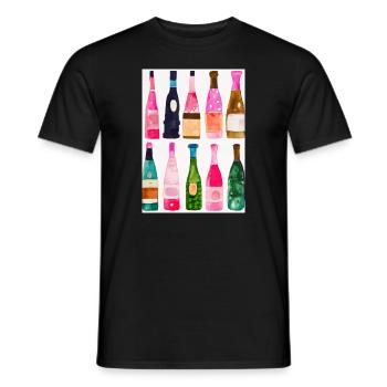 Flaschen-Muster-Malerei - Männer T-Shirt - Schwarz - Vorne - AI Model Male 178 light (178cm)