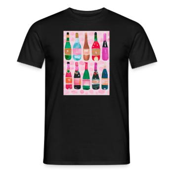 Flaschen-Muster-Malerei - Männer T-Shirt - Schwarz - Vorne - AI Model Male 178 light (178cm)