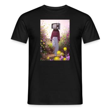 Flower TV Frauen - Männer T-Shirt - Schwarz - Vorne - AI Model Male 178 light (178cm)