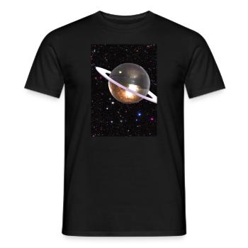 Funky Planet - Männer T-Shirt - Schwarz - Vorne - AI Model Male 178 light (178cm)