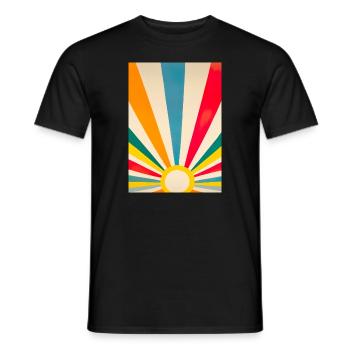 Minimalistische Sonne - Männer T-Shirt - Schwarz - Vorne - AI Model Male 178 light (178cm)