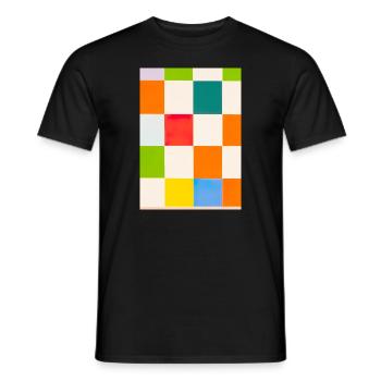Muster der Würfelfarben - Männer T-Shirt - Schwarz - Vorne - AI Model Male 178 light (178cm)