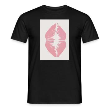 Rosa Lippen - Männer T-Shirt - Schwarz - Vorne - AI Model Male 178 light (178cm)