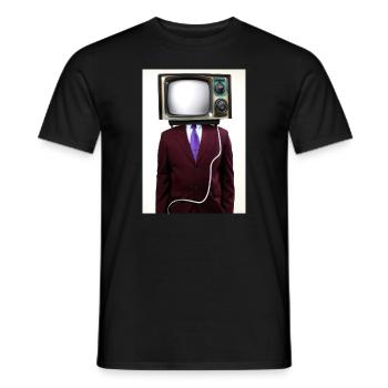 Anzug Tube TV Mann - Männer T-Shirt - Schwarz - Vorne - AI Model Male 178 light (178cm)