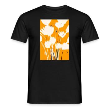Weiße Blumen - Männer T-Shirt - Schwarz - Vorne - AI Model Male 178 light (178cm)