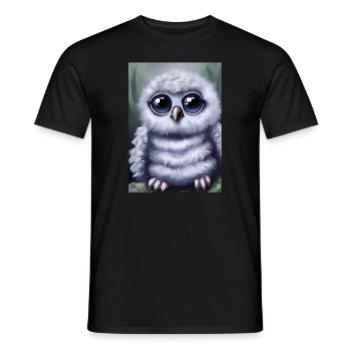 Baby-Kauz - Männer T-Shirt - Schwarz - Vorne - AI Model Male 178 light (178cm)