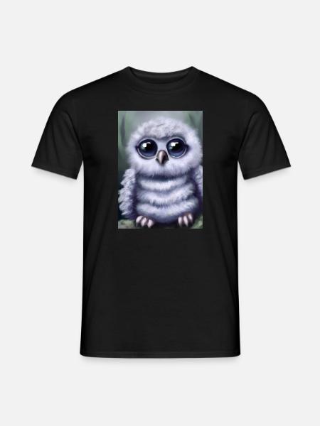 Baby-Kauz - Männer T-Shirt - Schwarz