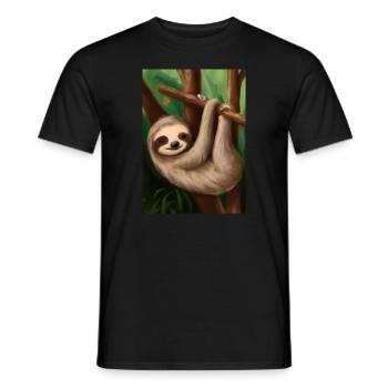 Baby-Faultier - Männer T-Shirt - Schwarz - Vorne - AI Model Male 178 light (178cm)