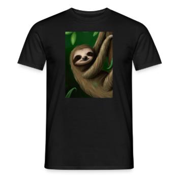 Baby-Faultier - Männer T-Shirt - Schwarz - Vorne - AI Model Male 178 light (178cm)