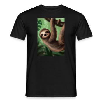 Baby-Faultier - Männer T-Shirt - Schwarz - Vorne - AI Model Male 178 light (178cm)
