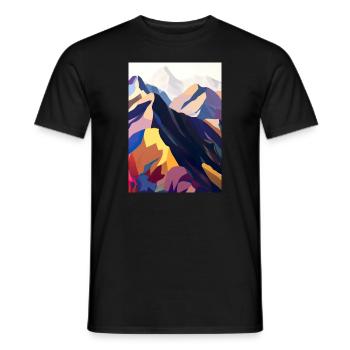 Bunte Berge - Männer T-Shirt - Schwarz - Vorne - AI Model Male 178 light (178cm)