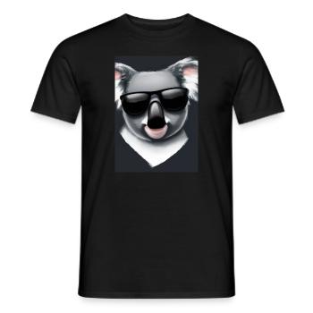 Koala mit Sonnenbrille - Männer T-Shirt - Schwarz - Vorne - AI Model Male 178 light (178cm)