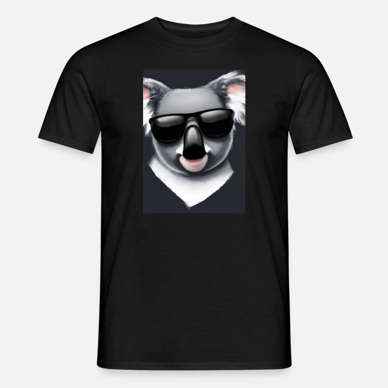 Koala mit Sonnenbrille - Männer T-Shirt - Schwarz