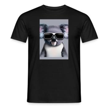 Koala mit Sonnenbrille - Männer T-Shirt - Schwarz - Vorne - AI Model Male 178 light (178cm)