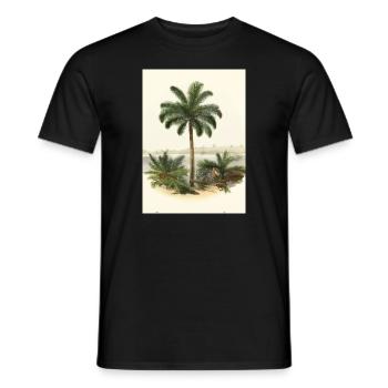 Palme am See - Männer T-Shirt - Schwarz - Vorne - AI Model Male 178 light (178cm)