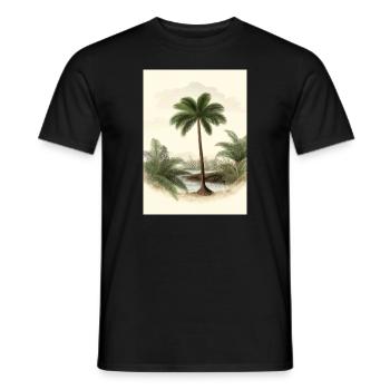 Palme am See - Männer T-Shirt - Schwarz - Vorne - AI Model Male 178 light (178cm)