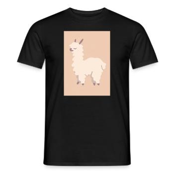 Pastell-Alpaka - Männer T-Shirt - Schwarz - Vorne - AI Model Male 178 light (178cm)