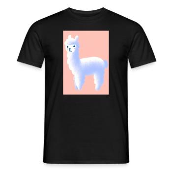 Pastell-Alpaka - Männer T-Shirt - Schwarz - Vorne - AI Model Male 178 light (178cm)