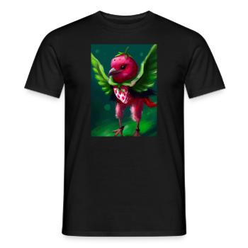 Erdbeervogel - Männer T-Shirt - Schwarz - Vorne - AI Model Male 178 light (178cm)