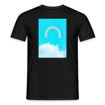 Regenbogen und Wolken - Männer T-Shirt - Schwarz - Vorne - AI Model Male 178 light (178cm)