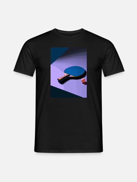 Tischtennisschläger - Männer T-Shirt - Schwarz