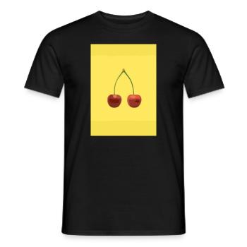 Zwei Kirschen - Männer T-Shirt - Schwarz - Vorne - AI Model Male 178 light (178cm)
