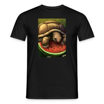 Wassermelonen-Schildkröte - Männer T-Shirt - Schwarz - Vorne - AI Model Male 178 light (178cm)