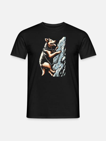 Klettersport und Hund - Männer T-Shirt - Schwarz