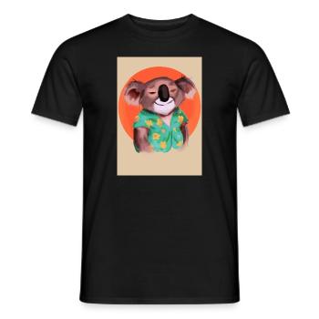 Koala mit Hawaii-Hemd - Männer T-Shirt - Schwarz - Vorne - AI Model Male 178 light (178cm)