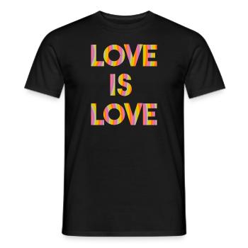 Love is love Pride LGBT Geschenkidee Regenbogen - Männer T-Shirt - Schwarz - Vorne - AI Model Male 178 light (178cm)